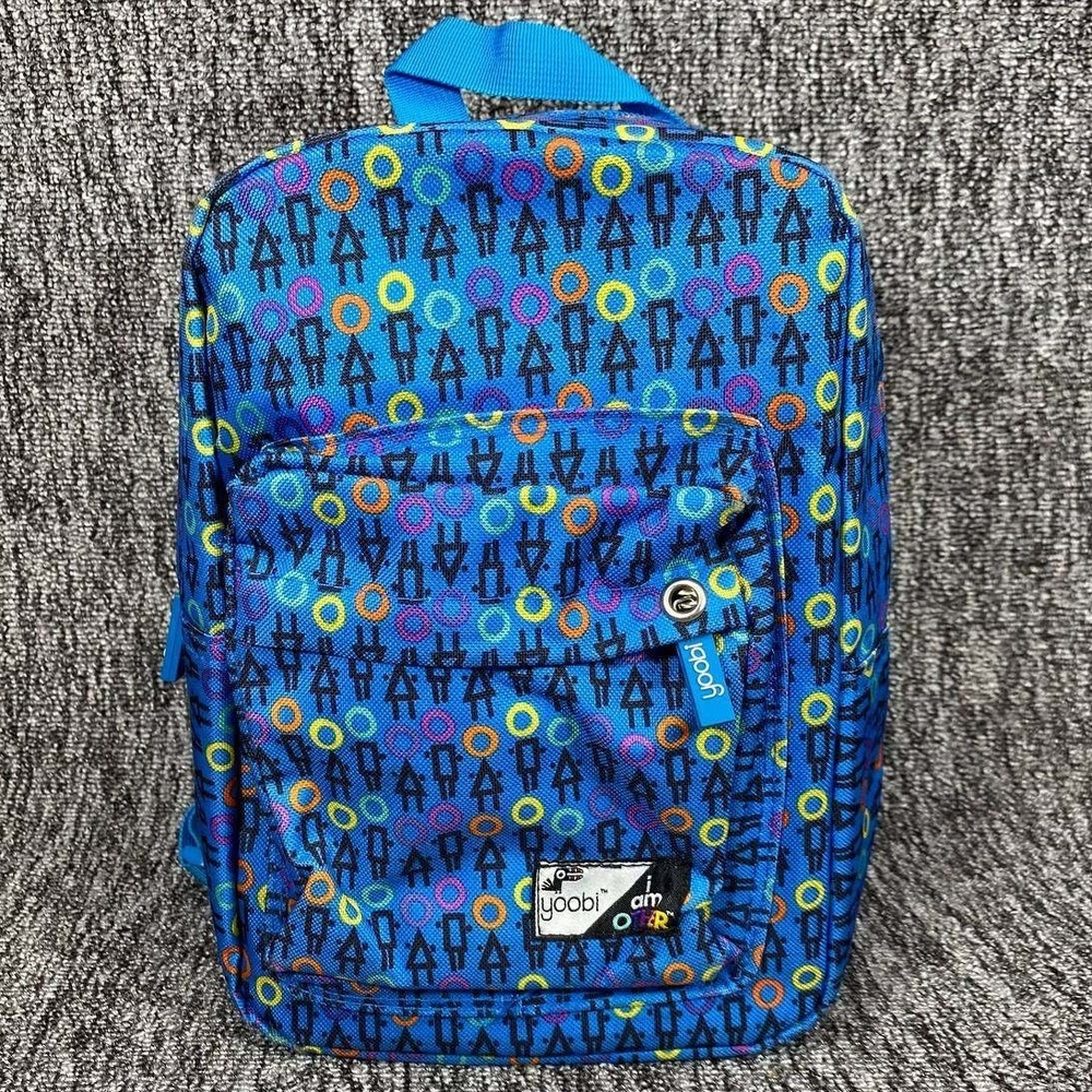 Yoobi x‎ i am OTHER Pharrell Williams Backpack Blue Cargo Bookbag Travel School